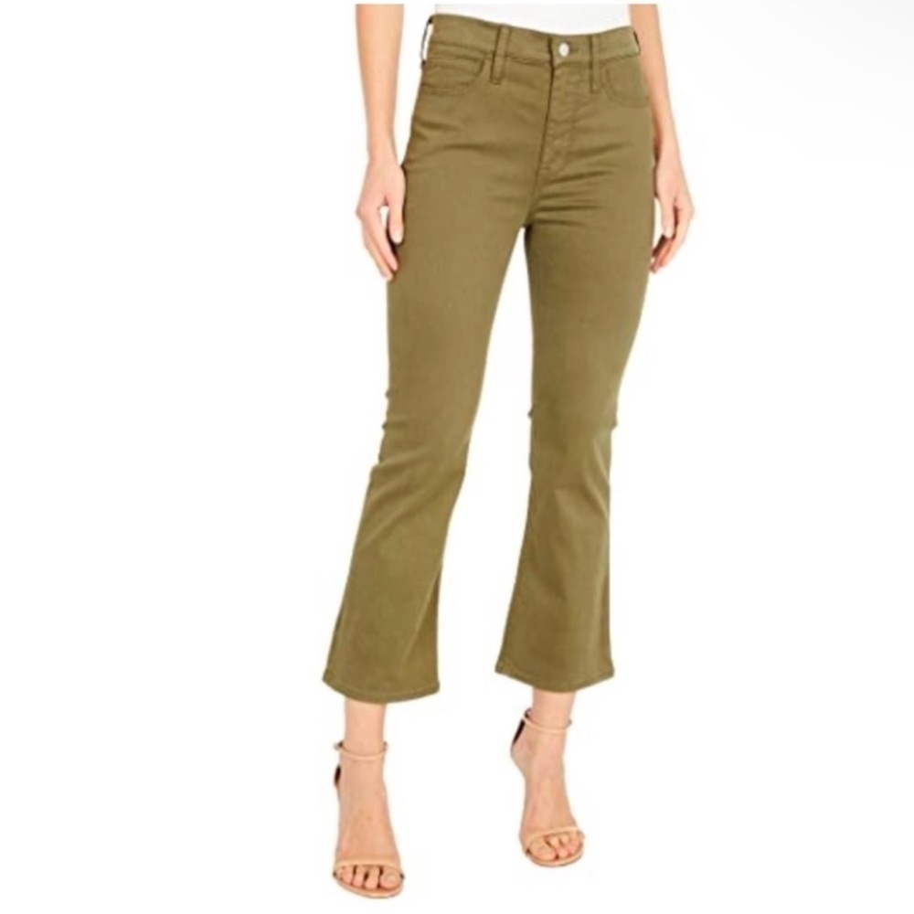 J. Crew 9” Billie Demi Boot Crop Olive Green Pants